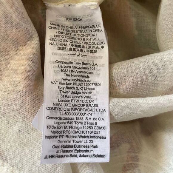 Tory Burch Broderie Anglaise Painter’s Dress fruit basket women’s size 10 - Picture 12 of 14